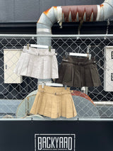 CHINO PLEATED SKIRT