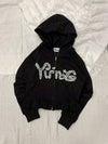 Lace wappen zip hoodie 【yung】 