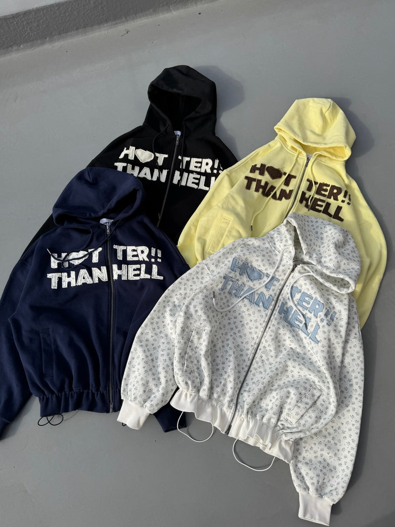 block logo zip hoodie – YZ
