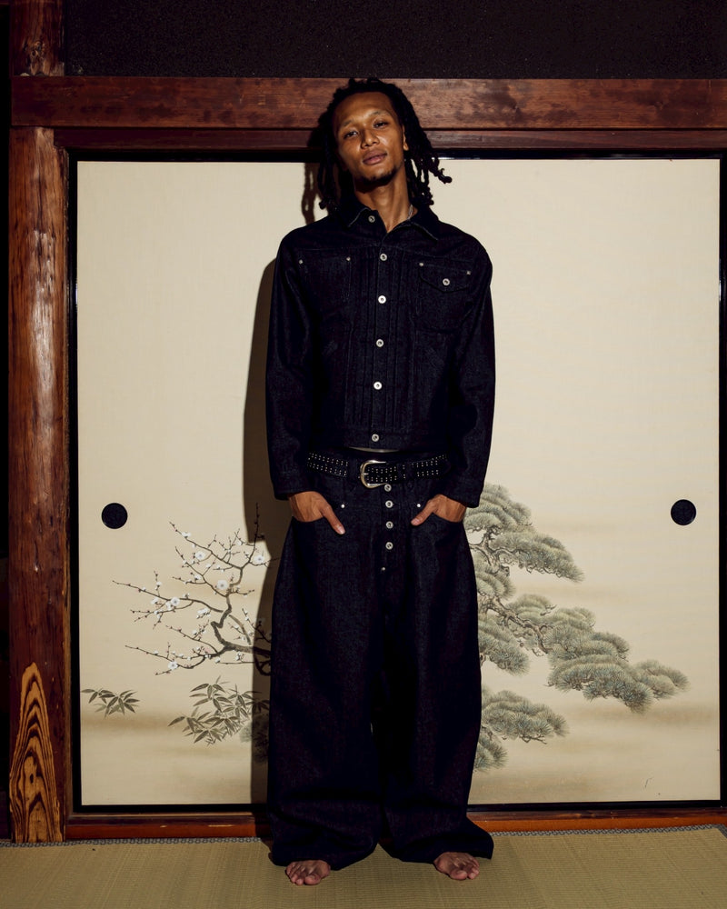 Western short denim jacket