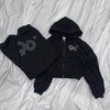 90 Logo Glitter Light Zip Hoodie【9090girl】
