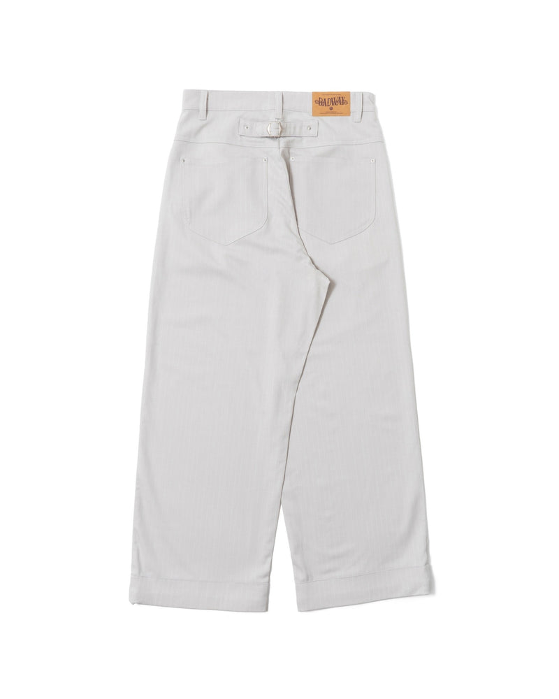 badway studs slacks アイボリースラックス M Flower studs stripe slacks – YZ