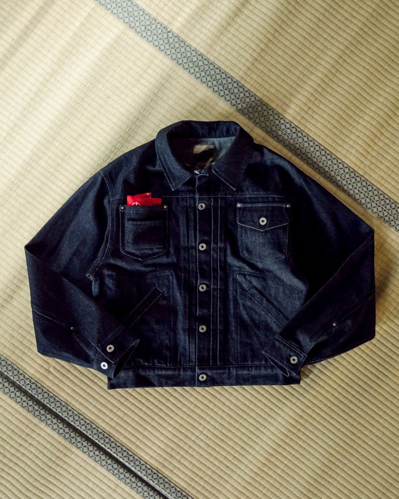 Western short denim jacket