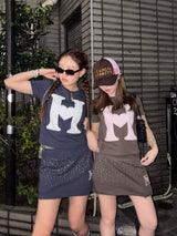 H HEART RHINESTONE TEE