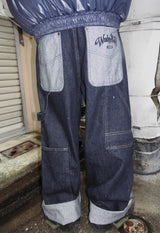 チェックのダウンジャケット 