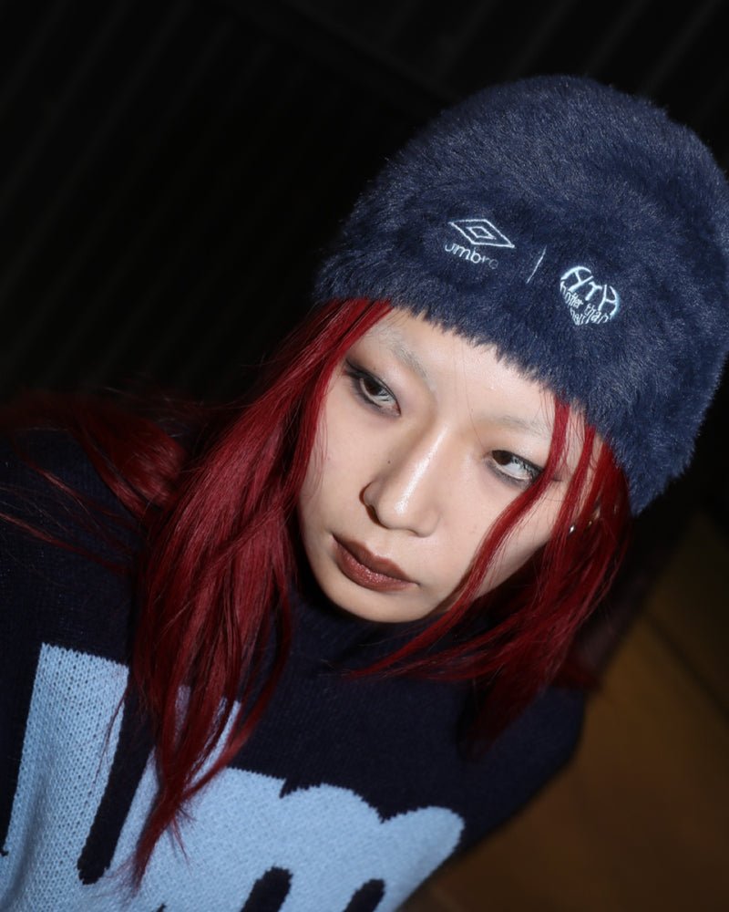 HTH×UMBRO shaggy beanie