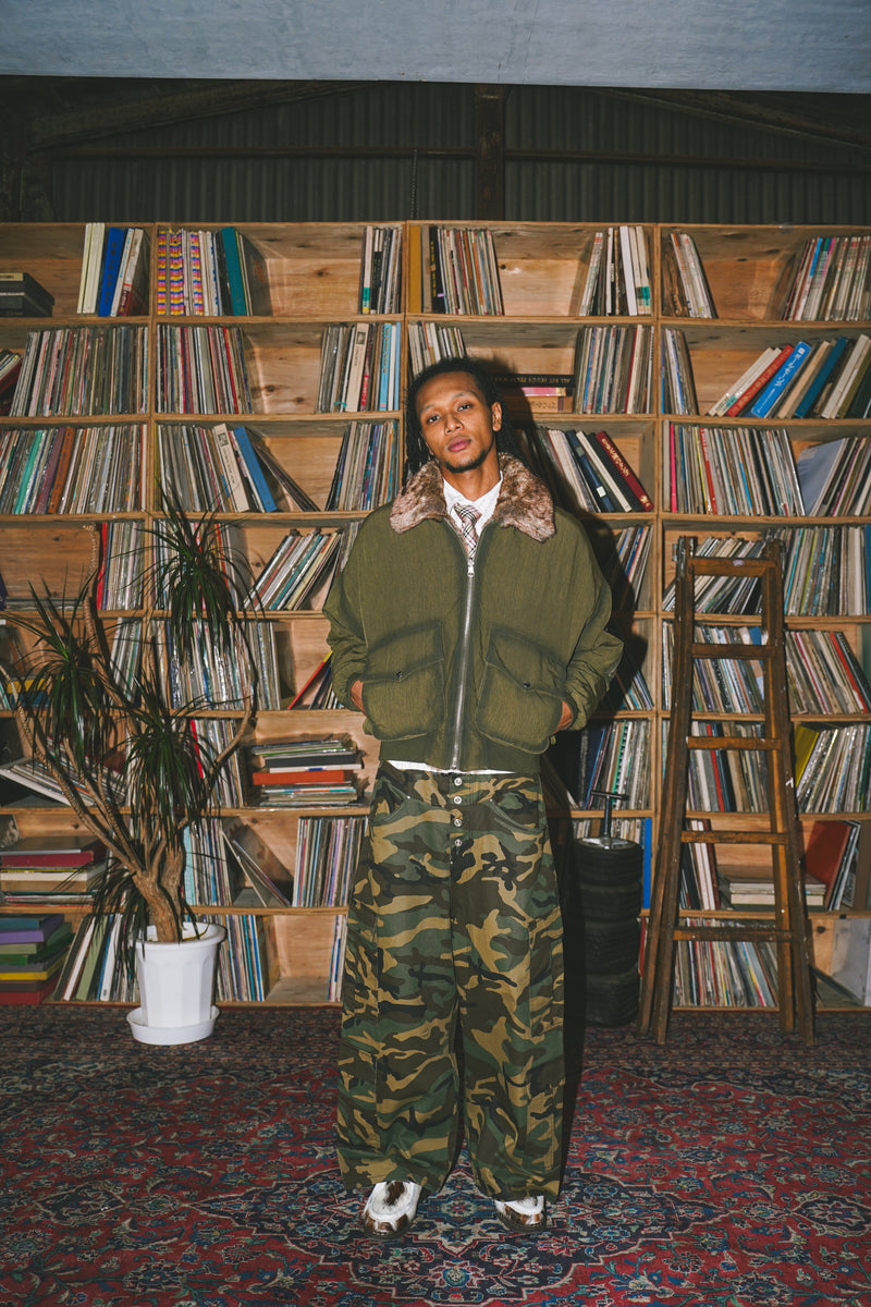 reversible fur flight jacket