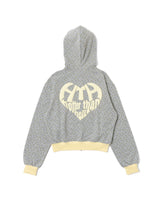 BICOLOR HEART LOGO HOODIE 