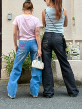 STITCH LOGO STRAIGHT DENIM PANTS