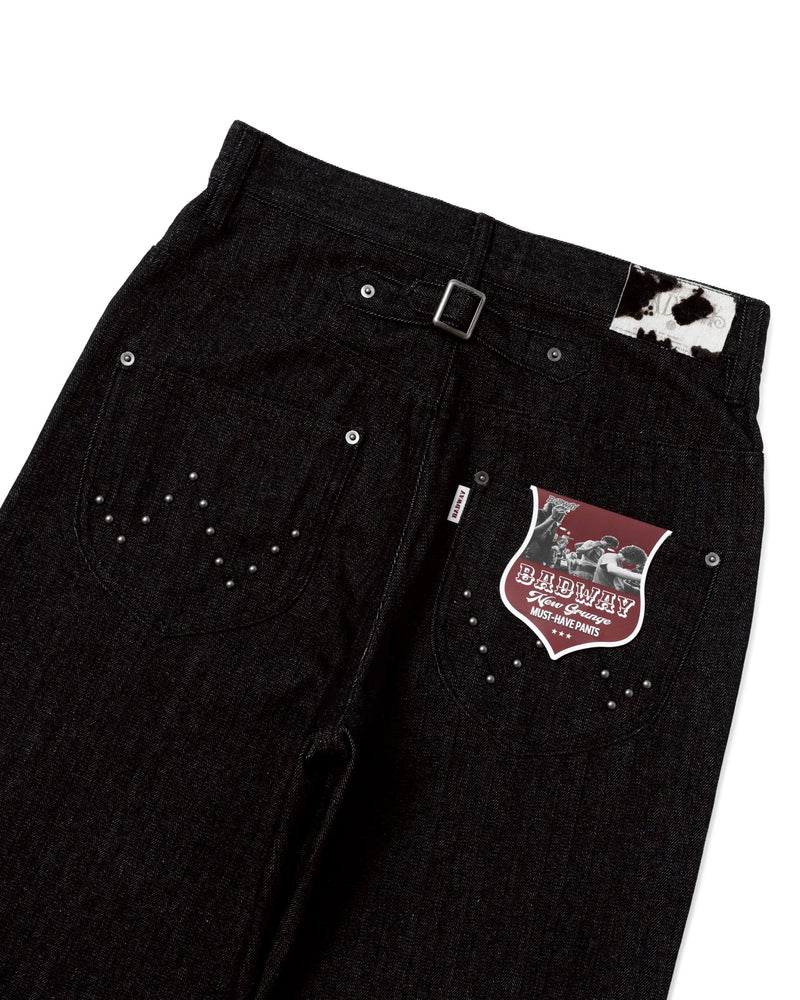パンツ Badway herringbone studs denim pants Herringbone studs denim pants – YZ