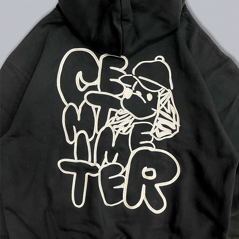 Doodle logo halfzip hoodie