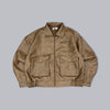 Fake leather flight jacket