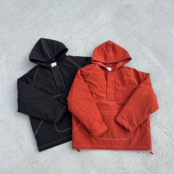 quilting stitch half zip anorak – YZ