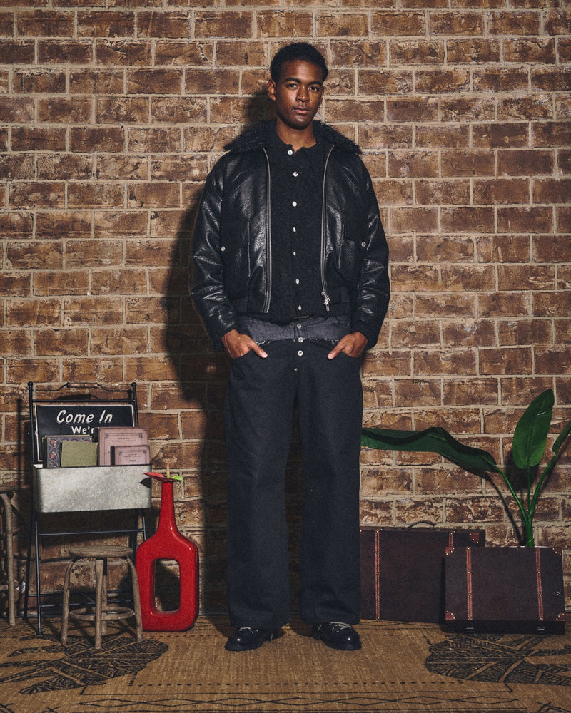 Western faux leather work jacket – YZ