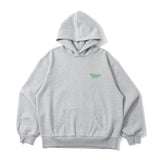 butterfly logo lame hoodie