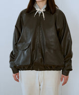 フェイクレザーブルゾン