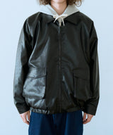 フェイクレザーブルゾン