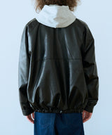 フェイクレザーブルゾン