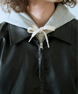 フェイクレザーブルゾン