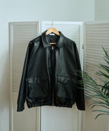 フェイクレザーブルゾン