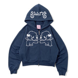 twin puppies Zip Hoodie