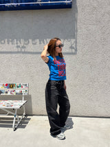 STITCH LOGO STRAIGHT DENIM PANTS