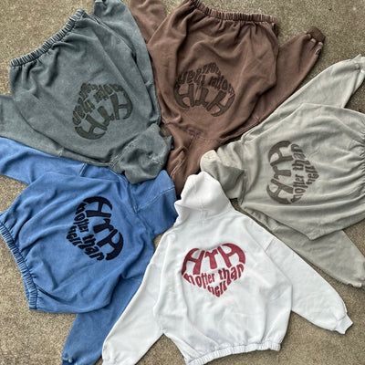 vintage like Heart Logo Hoodie