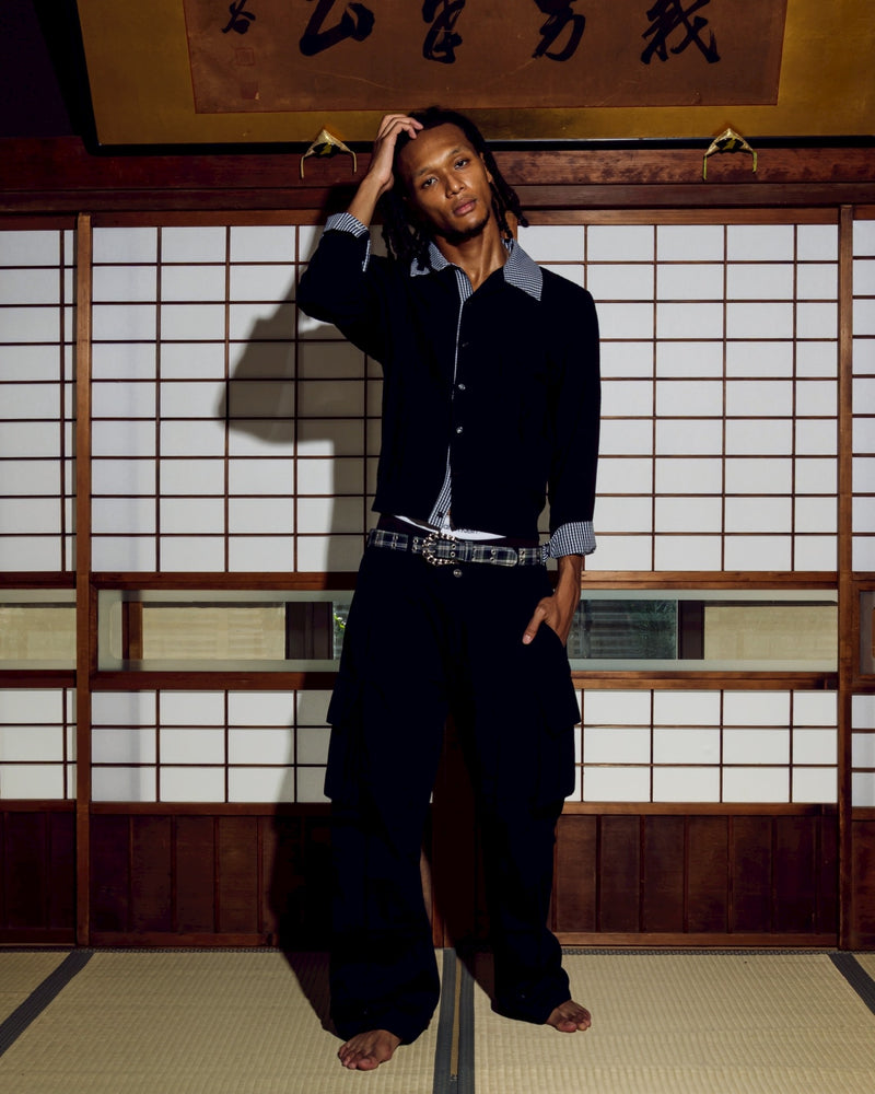 Shirt  docking shirt cardigan