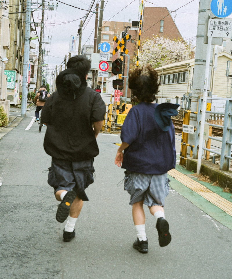 リップストップナイロンハーフパンツ