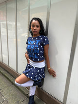 GLITTER PLEATED SKIRT 