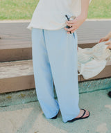 Gingham loungewear tapered pants 