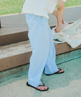 Gingham loungewear tapered pants 