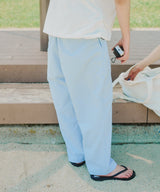 Gingham loungewear tapered pants 