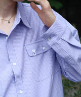Drawcode Double Pocket Grid Shirt