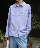 Drawcode Double Pocket Grid Shirt