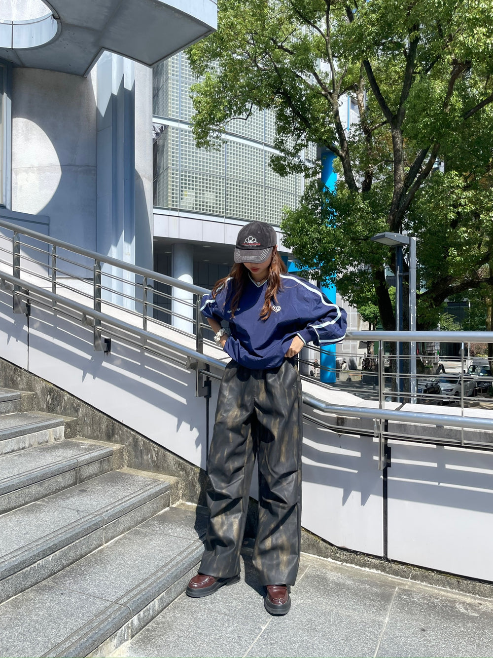 竹59 Vintage Faux Leather Pants – YZ