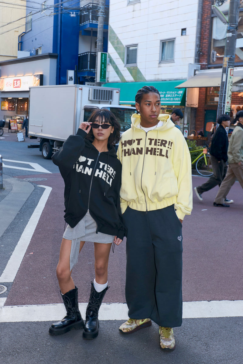 block logo zip hoodie – YZ