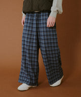 ストレートチェックパンツ 