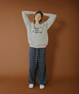 ストレートチェックパンツ 