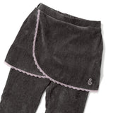 Velvet Layered Skirt Pants