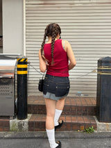 FOLDED DENIM SKIRT