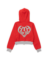 BICOLOR HEART LOGO HOODIE 