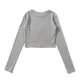 H heart check pattern long Tee