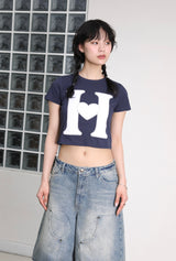H cropped Tee