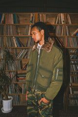 reversible fur flight jacket