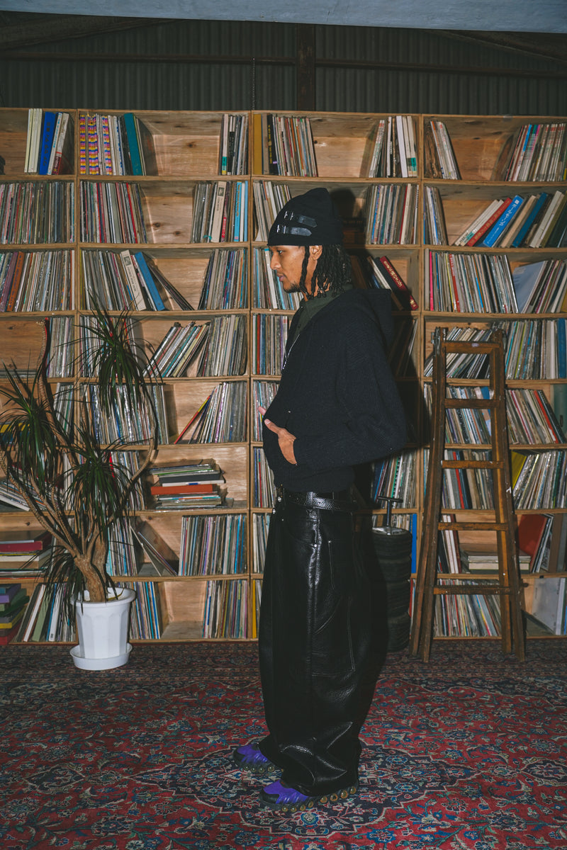 Ballsy Painter Faux Leather Baggy Pants