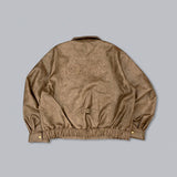 Fake leather flight jacket