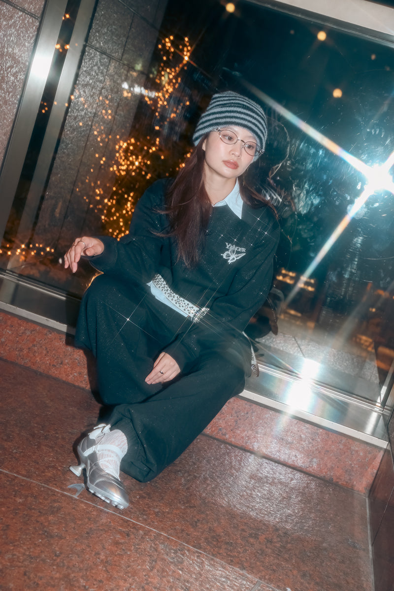 Gradation butterfly logo sweat 