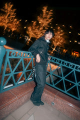 通用标志亮片蠕虫连帽衫 