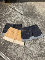 FOLDED DENIM SKIRT